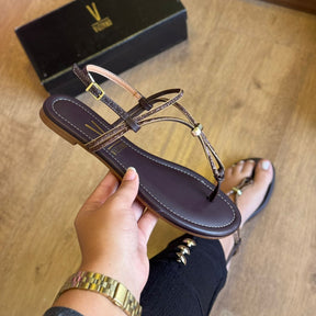 Sandália Rasteira Vizzano Tira com Strass 6371.395