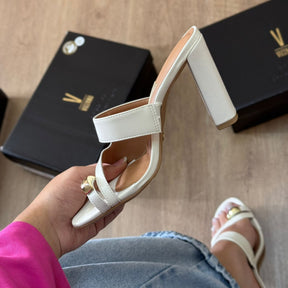 Salto Vizzano Bloco Detalhe Dourado no Dedo 6550.101