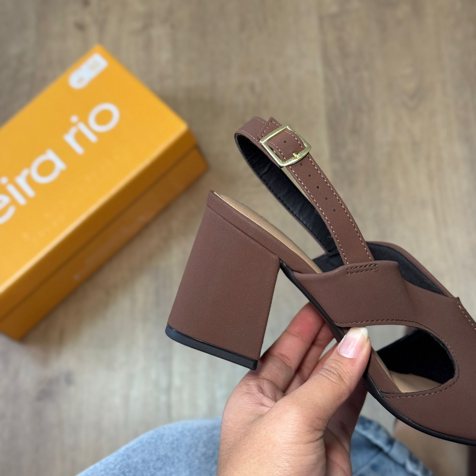 Sandália Beira Rio Slingback Nobuck 8436.238