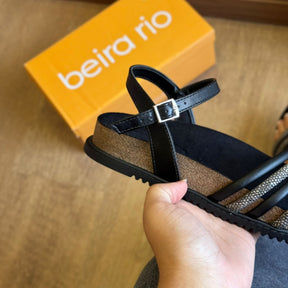 Sandália Beira Rio Tiras de Strass 8523.118