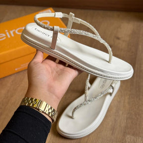 Sandália Beira Rio Tiras Finas Brilhosas 8513.114